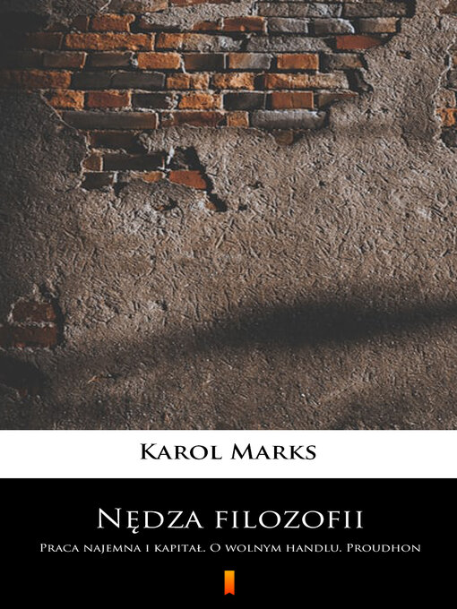 Title details for Nędza filozofii by Karol Marks - Wait list